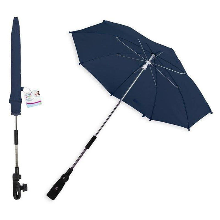 Picture of PS630-FIRST STEPS PLAIN PRAM PARASOL 16 PINK/WHITE/NAVY